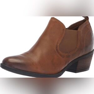 Josef Seibel|Rustic Brown Leather Ankle Booties,low heel•••Western boho style